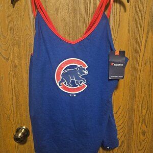 NWT - Chicago Cubs Fanatics Women's Cross Back V-Neck Tank Top - 2XL - $40 MSRP